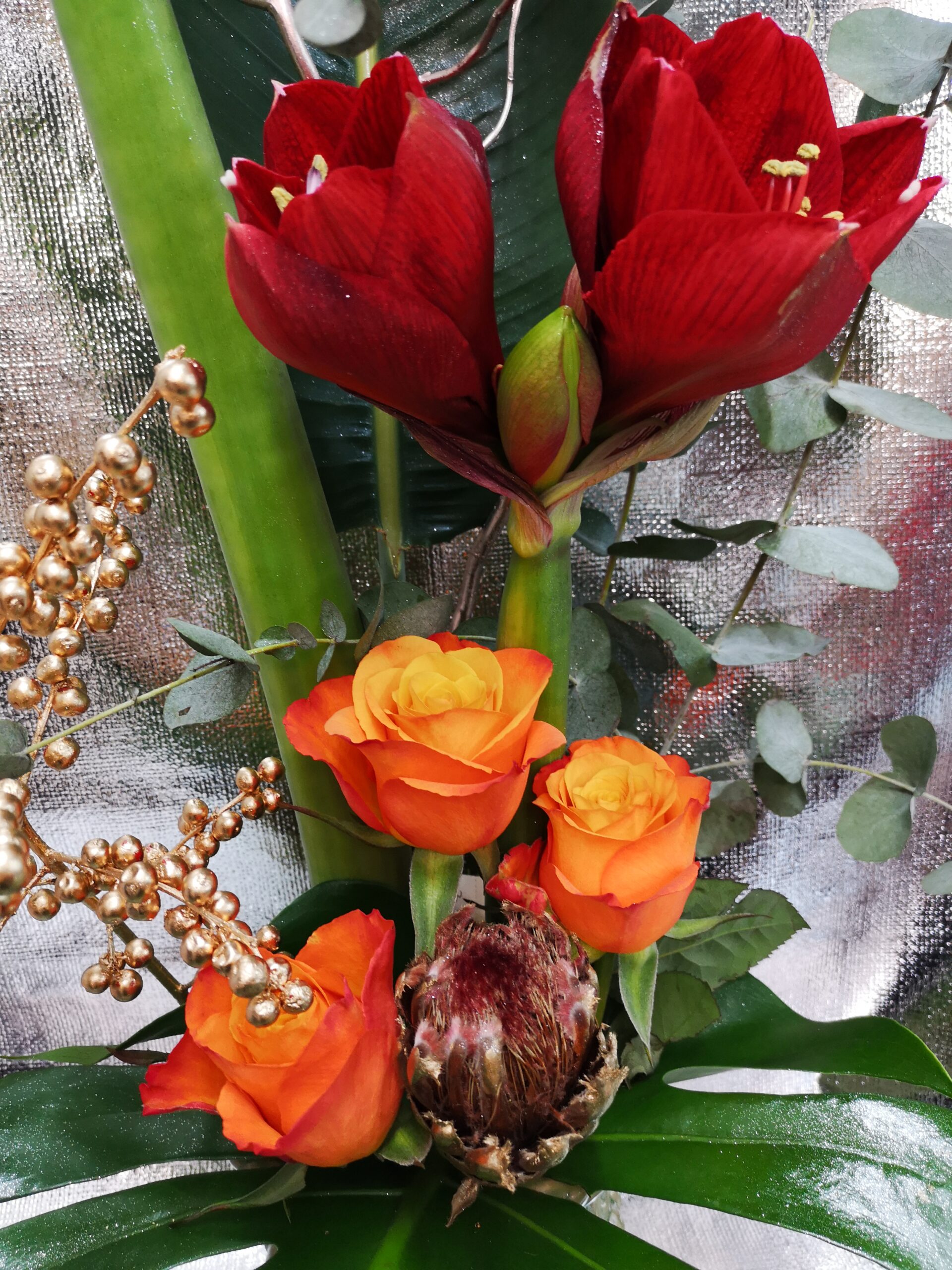 Création d'un bouquet coloré pour les fêtes de d'année